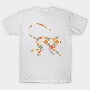 Little Monkey Silhouette with Pattern T-Shirt